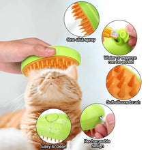 3-in-1 Cat & Dog Steam Brush: Grooming & Massage