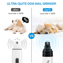 Rechargeable Electric Dog Nail Grinder - Quiet Pet Paw Grooming Tool