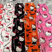 Cosy Fleece Hello Kitty Pyjama Pants - Women's Winter Cartoon Pants