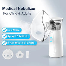 Portable Nebulizer for Adults & Kids - Silent Mini Inhaler for Asthma Relief