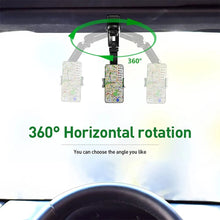 360° Rotating Sun Visor Phone Holder for Car – Compatible with iPhone, Samsung & Android
