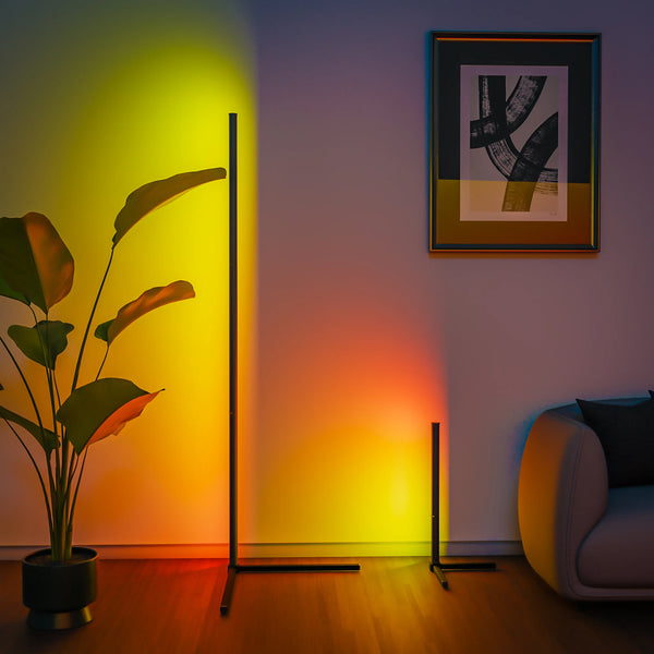 Smart RGB Floor Lamp with Music Sync & 16M Colours | APP & Remote Control