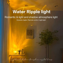 RGB LED Water Ripple Night Light - USB, Dimmable, Rotating Crystal Lamp