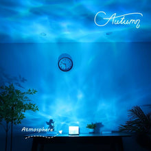 RGB LED Water Ripple Night Light - USB, Dimmable, Rotating Crystal Lamp