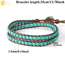 Handmade Bohemian Green Turquoise Bracelet for Men & Women – Double-Layer Beaded Indian Agate Wrap Bangle