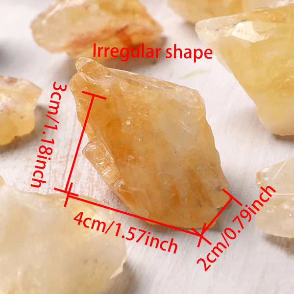 Natural Brazilian Topaz Raw Quartz Crystal Specimen – Yellow Mineral Stone for Home Decor and Aquariums