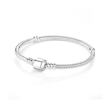 925 Sterling Silver Bracelets for Women - Crystal Ball & Heart Charms