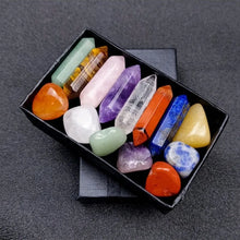 14pcs Healing Stones Set - Quartz Crystals & Rose Gems for Meditation & Decor