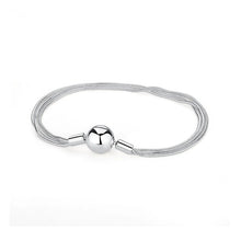 925 Sterling Silver Bracelets for Women - Crystal Ball & Heart Charms