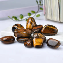 100% Natural Tiger Eye Stone & Quartz White Crystal – Healing Stones for Home Décor, Meditation & Feng Shui (15-30mm)