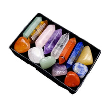 14pcs Healing Stones Set - Quartz Crystals & Rose Gems for Meditation & Decor