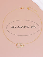 Circle Chain Necklace - Minimalist Stainless Steel Double Pendant for Women